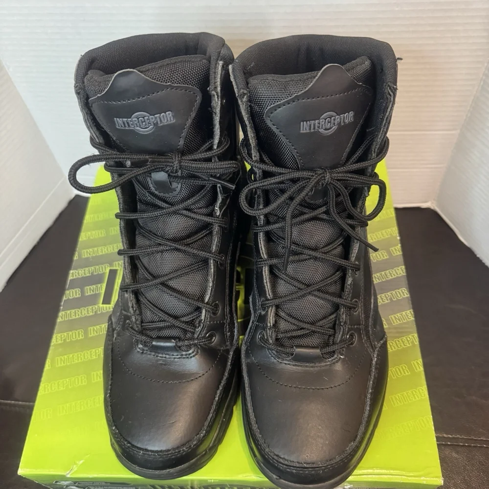 Interceptor Force ST Tactical Steel Toe Boots Size:9.5 Combat Leather Men